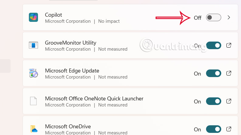 Tắt ứng dụng khởi động cùng Windows 11
