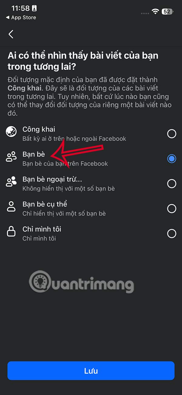 Bạn bè xem bài đăng Facebook