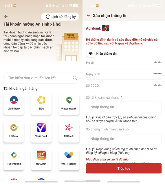 Ngân hàng an sinh xã hội VNeID