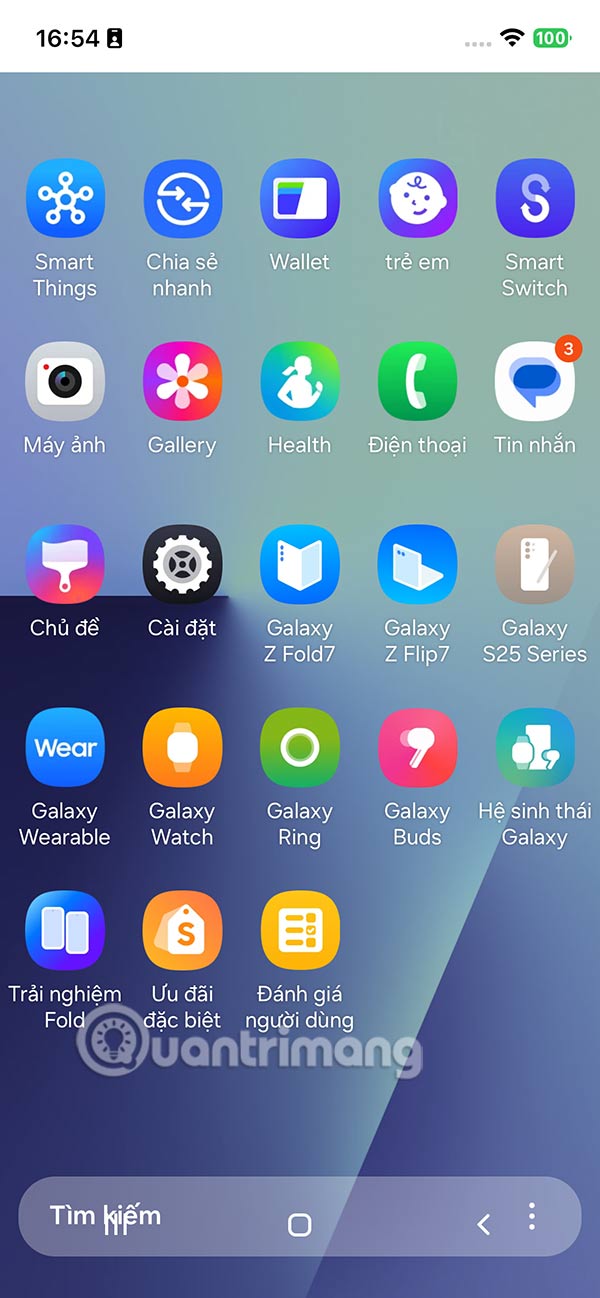 Công cụ trên điện thoại Samsung Galaxy