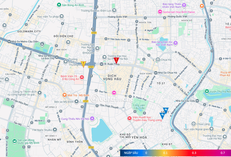 tra cứu ngập úng