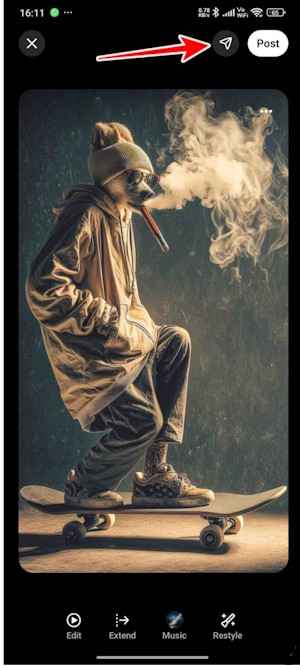 Đăng video AI lên Story