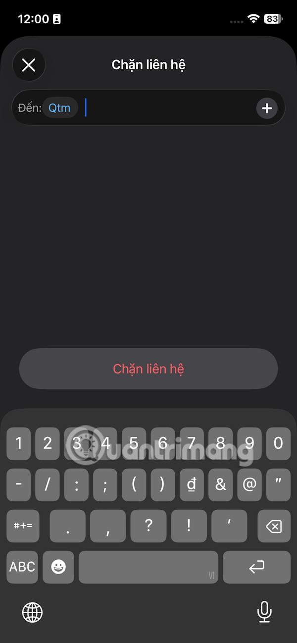 Số liên hệ bị chặn trên iPhone