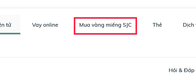 Cách đăng mý mua vàng SJC của BIDV