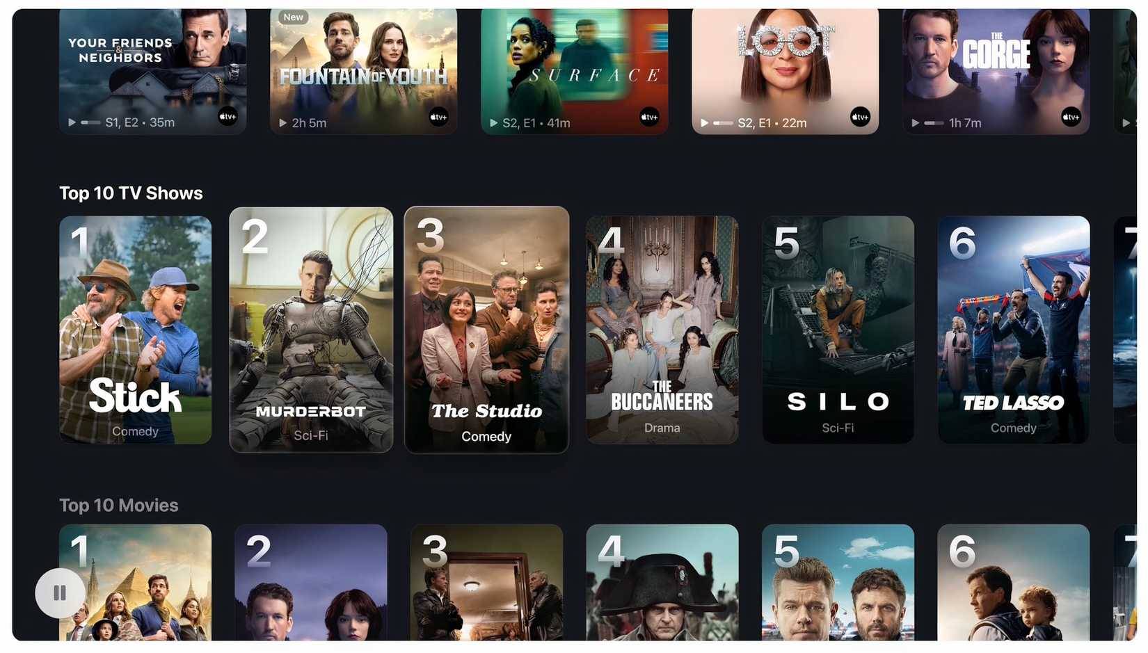 Poster art mới trên Apple TV trong tvOS 26