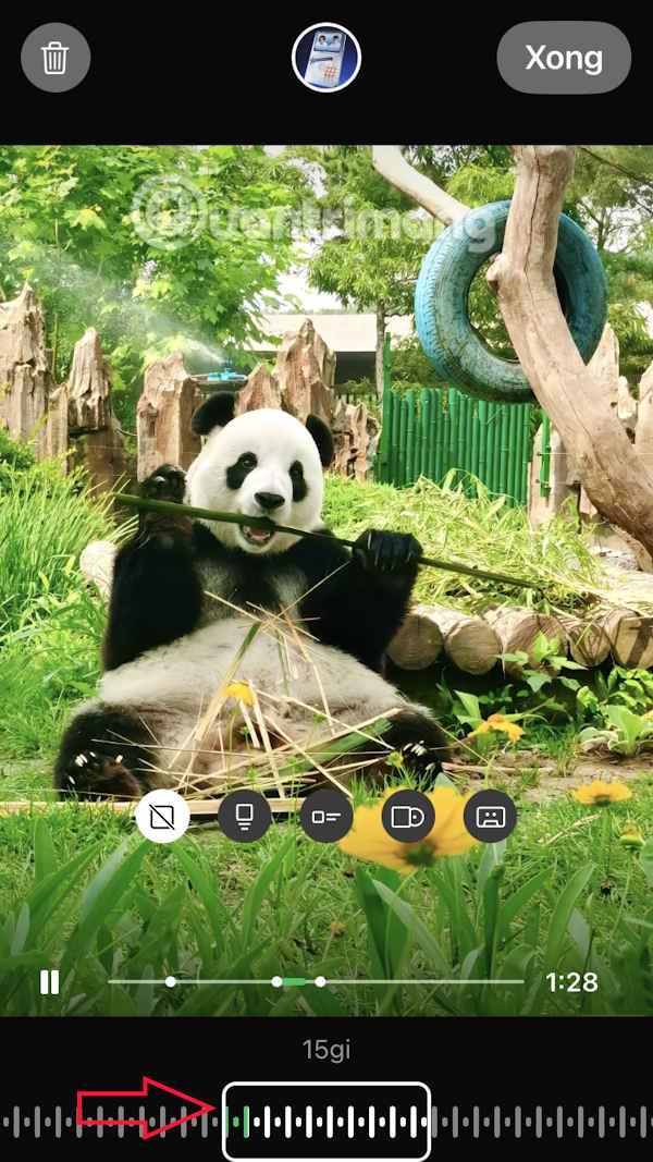 Chọn đoạn nhạc muốn chèn