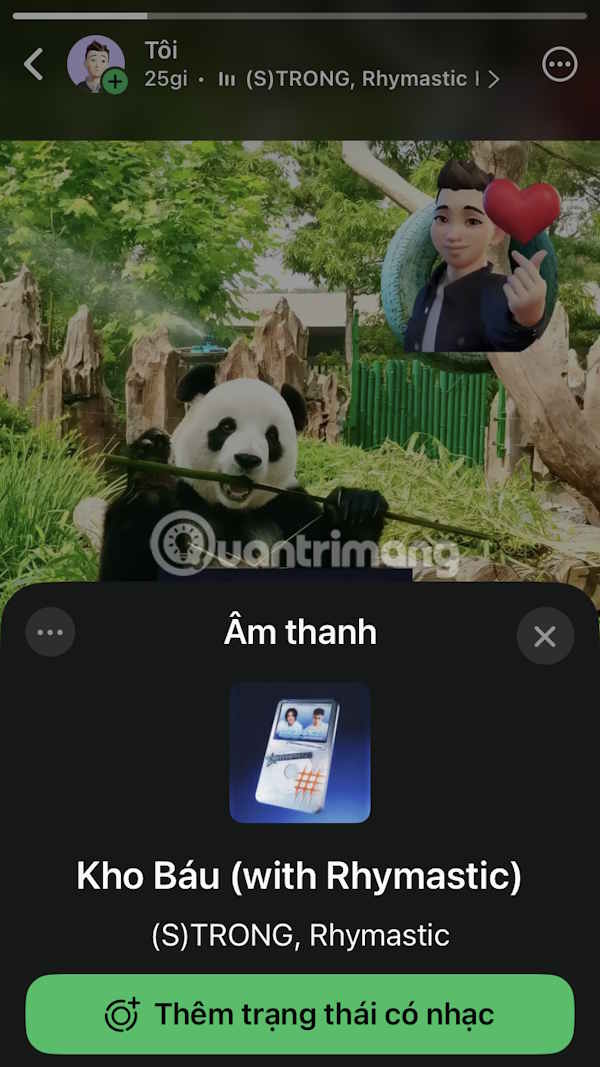 Bài hát trong status WhatsApp