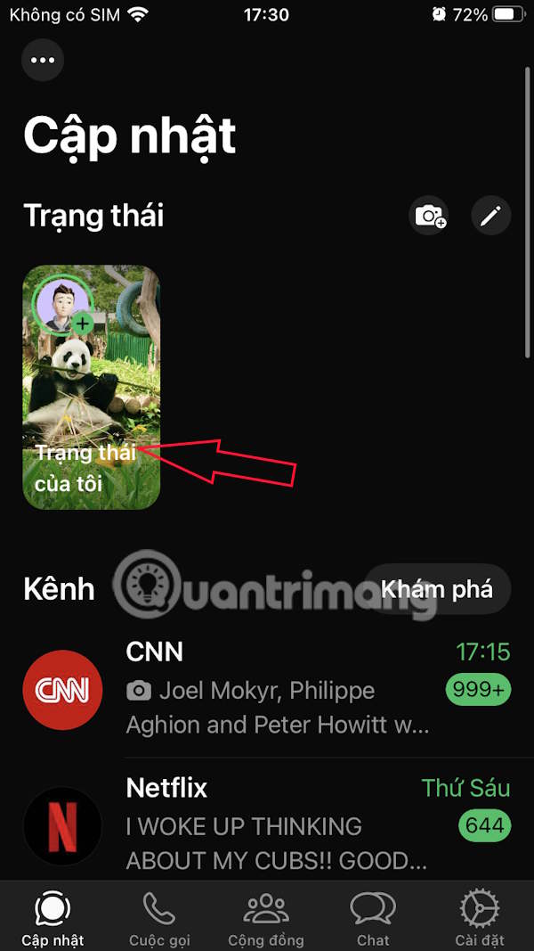 Trạng thái WhatsApp đã đăng