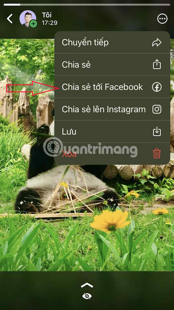 Đăng trạng thái WhatsApp lên Facebook