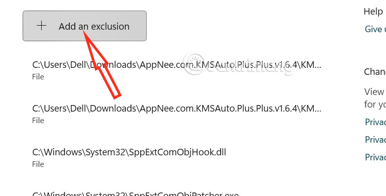Tập tin ngoại lệ không cách ly