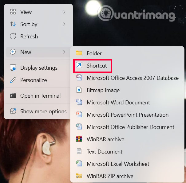 Tạo phím tắt Windows