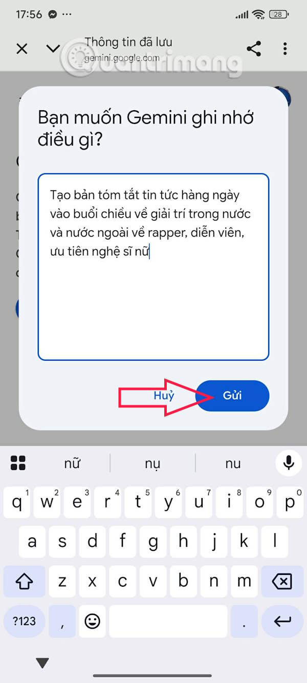 Nhập thông tin cần thêm