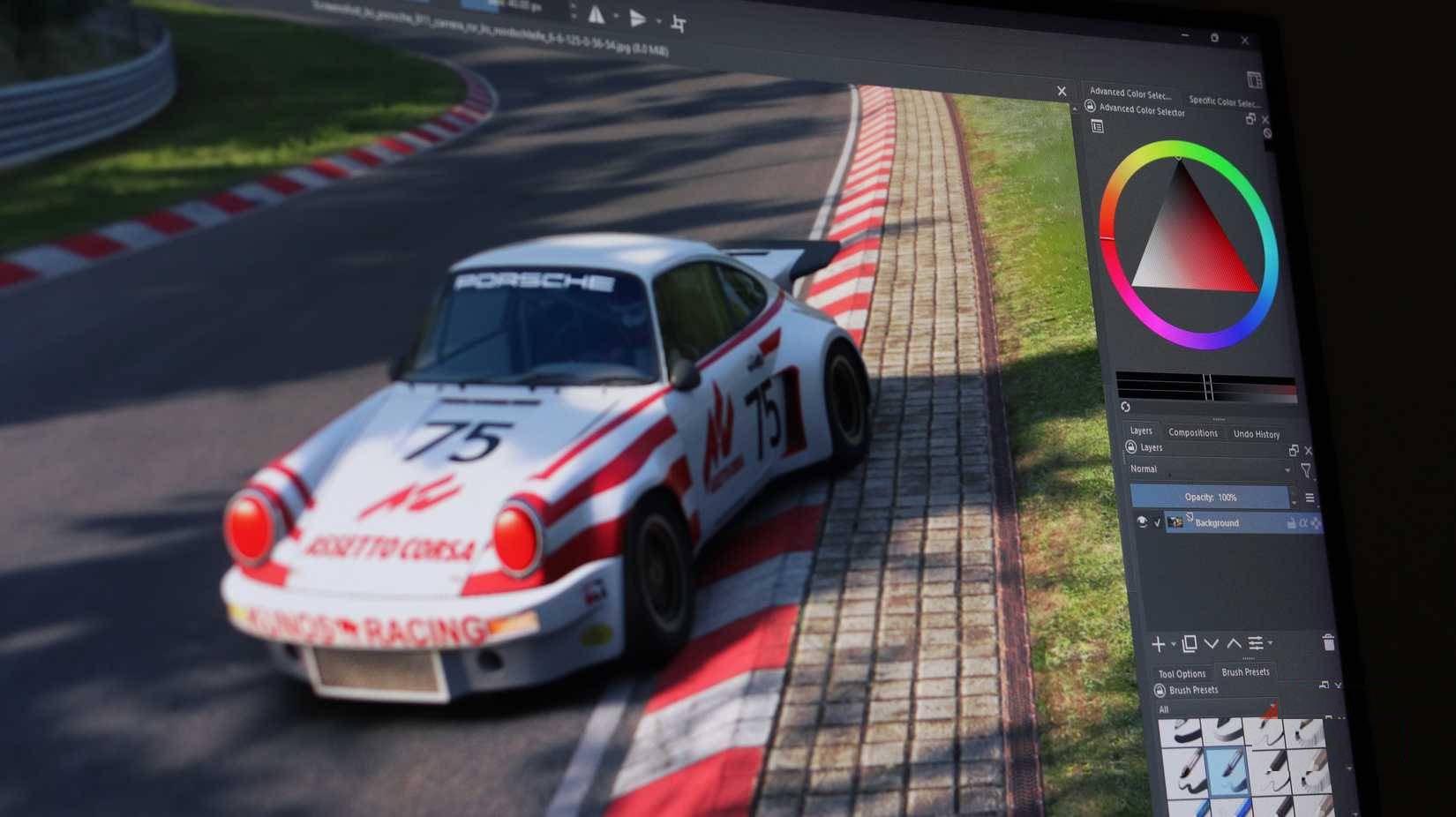 Bảng cài đặt quản lý màu sắc trong Krita.