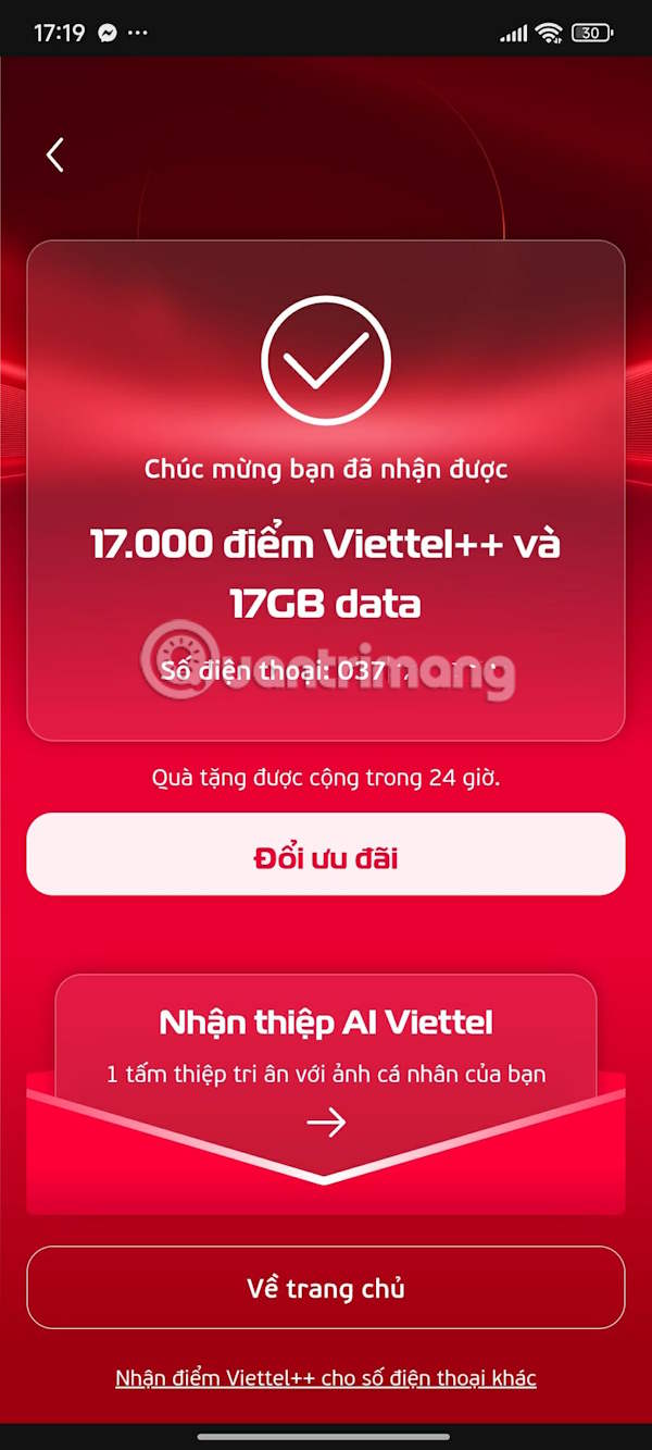 GB và điểm Viettel++ 25 năm sinh nhật