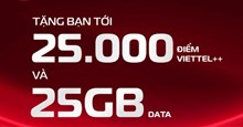 Nhanh tay nhận 25GB và 25.000 điểm Viettel++ mừng sinh nhật Viettel