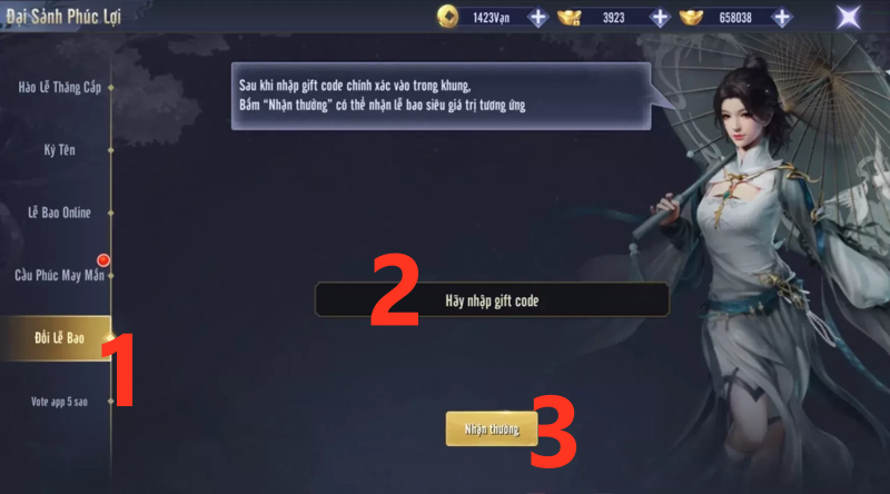 giftcode phong vân kiếm