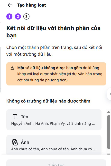 Nhận diện trường dữ liệu