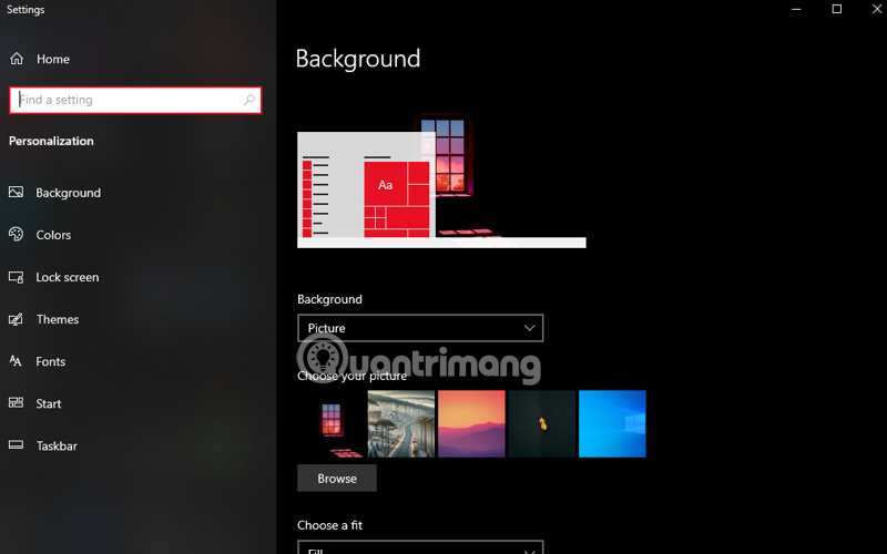 doi hinh nen may tinh