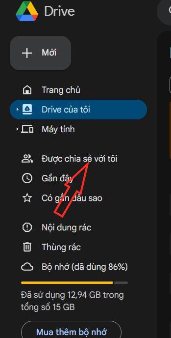 File chia sẻ Google Drive với bạn