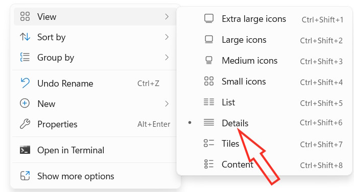 Đổi chế độ xem Windows Explorer
