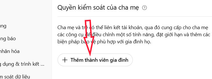 Thêm thành viên gia đình ChatGPT
