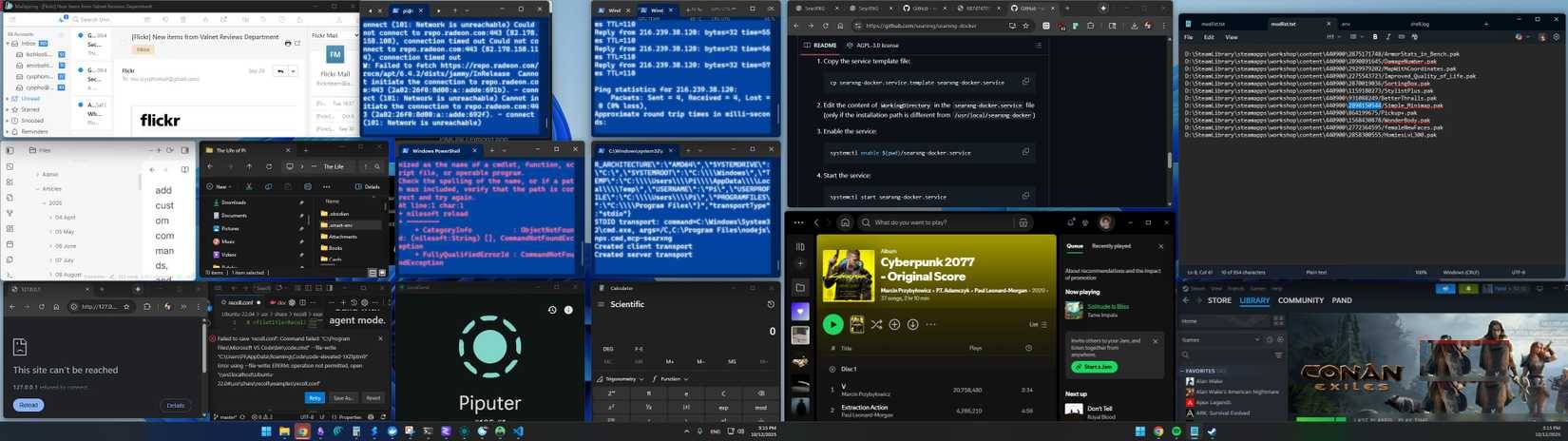 Nilesoft Shell sắp xếp các cửa sổ đang mở cạnh nhau