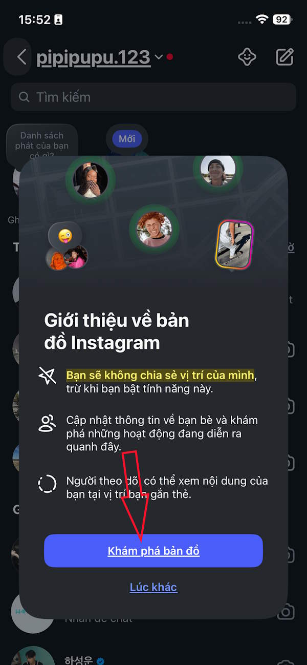 Khám phá bản đồ Instagram