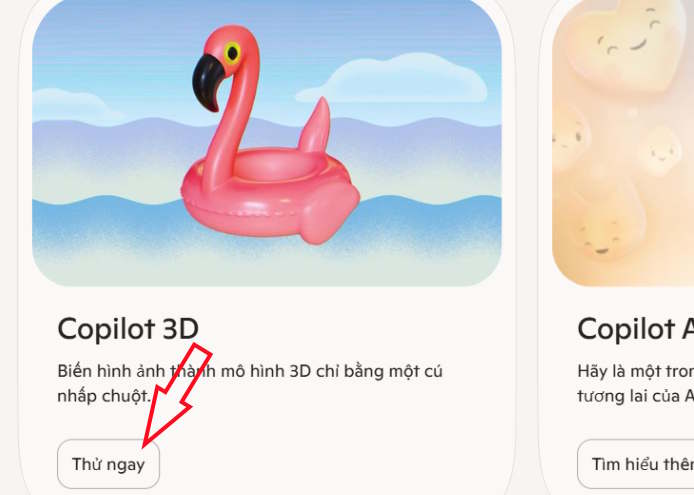 Copilot tạo ảnh 3D