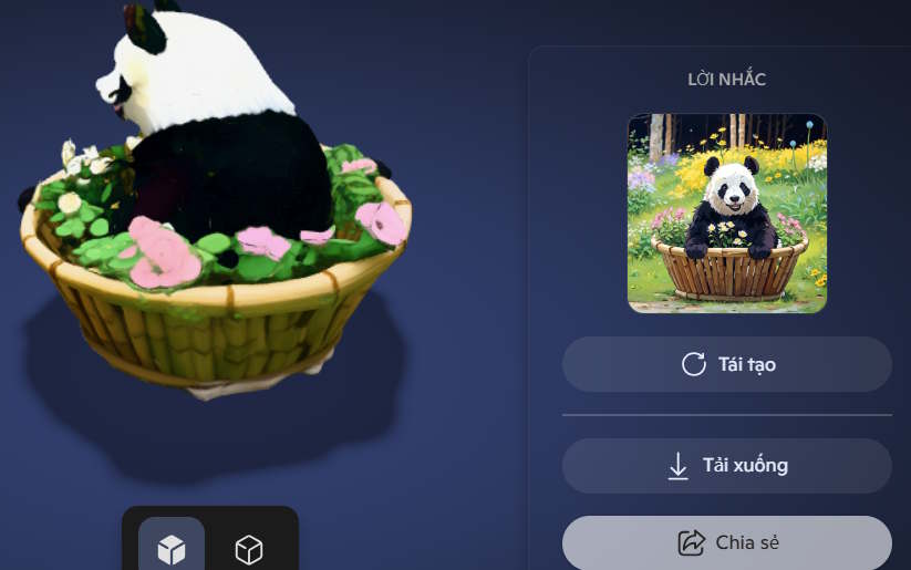 Ảnh 3D tạo trên Copilot