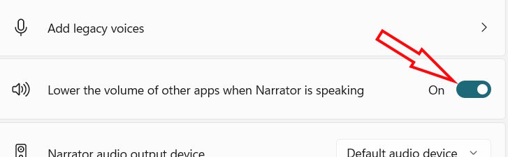 Tăng âm thanh Narrator