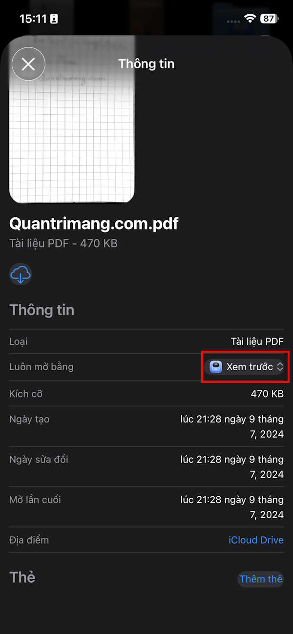 Ứng dụng mở Tệp