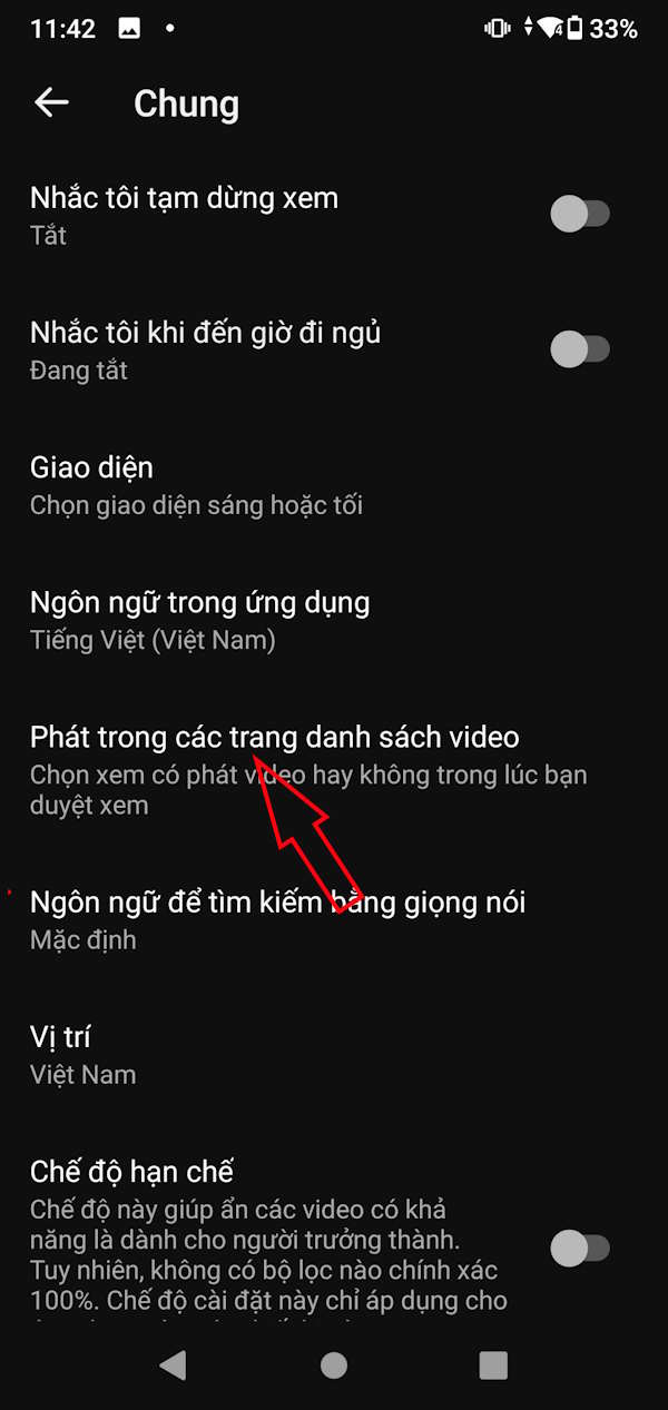 Phát video xem trước YouTube