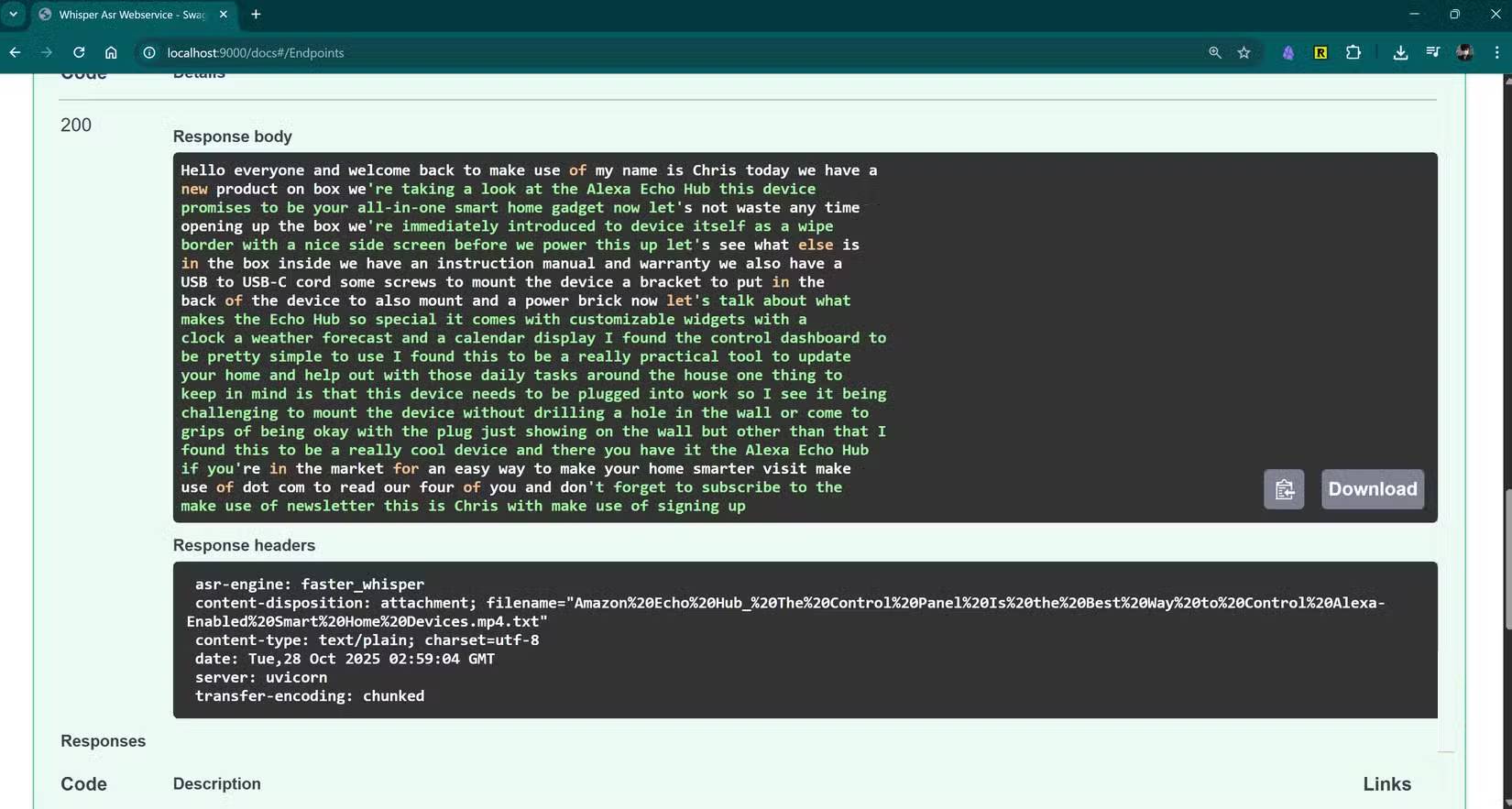 Phiên âm được mã hóa màu dựa trên mức độ tin cậy của AI