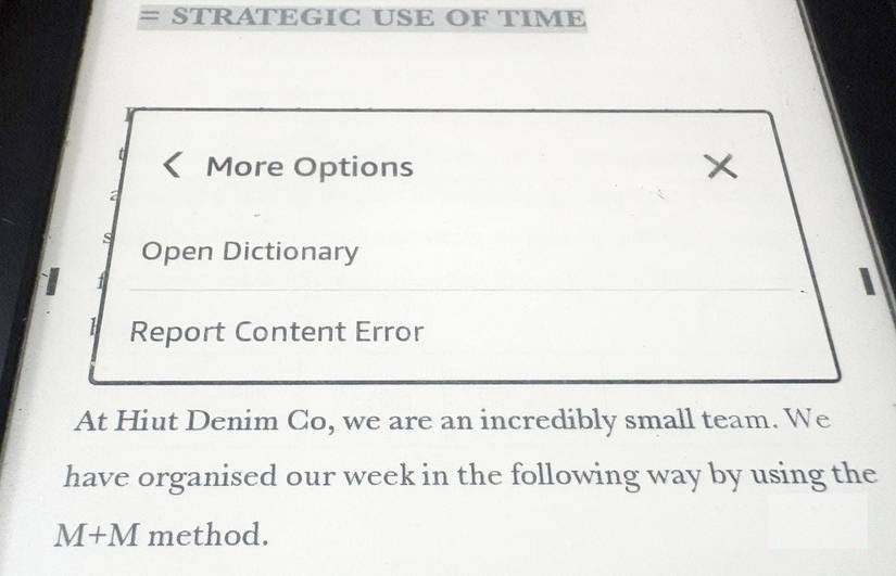 Báo cáo lỗi nội dung trong sách Kindle