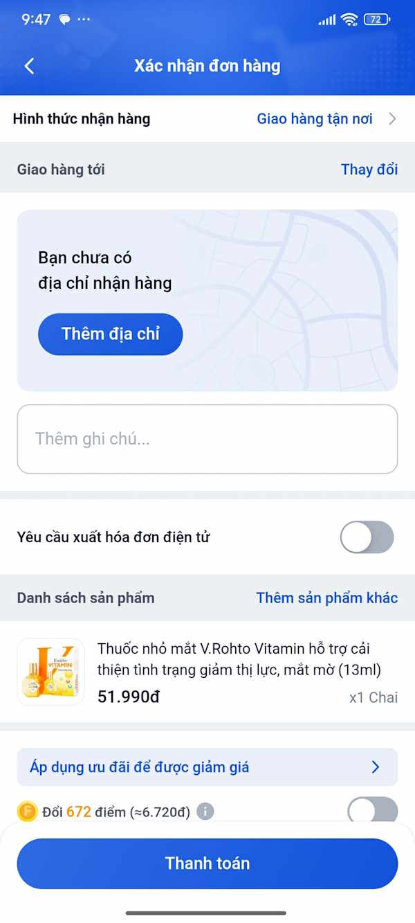 Địa chỉ người nhận 