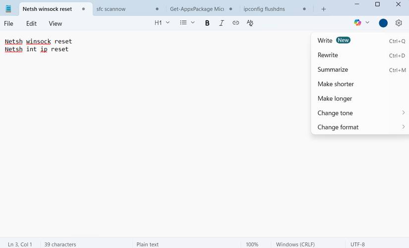 Ứng dụng Notepad trên PC