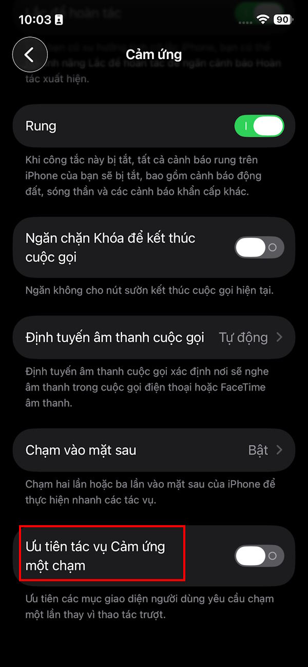 Ưu tiên cử chỉ