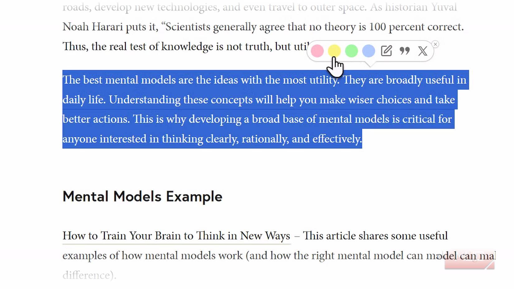 Công cụ highlight Glasp trên trang web