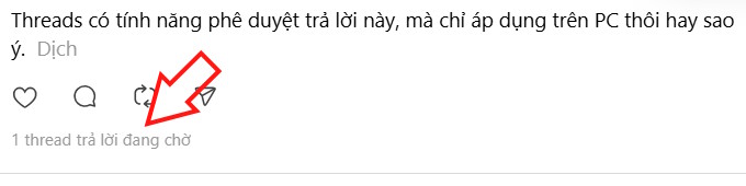 Thông báo người bình luận Threads