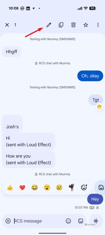 iMessage chỉnh sửa tin nhắn không phải RCS