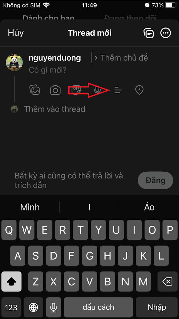 Chế độ đăng bình chọn Threads