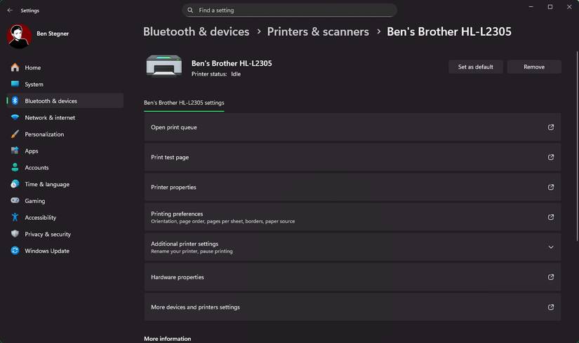 Cài đặt máy in Windows 11