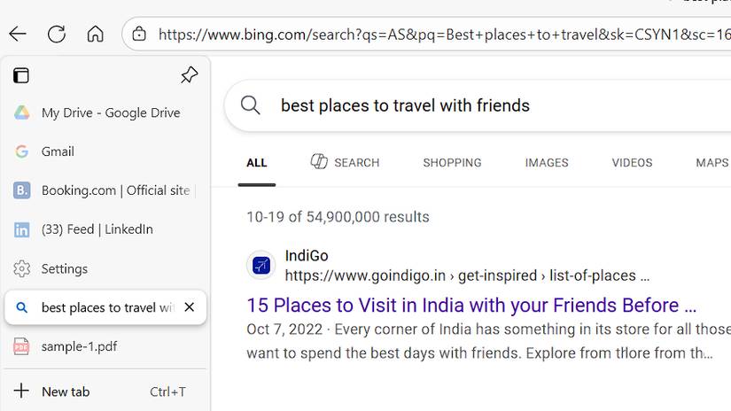 Các tab ở chế độ Sleep trên trình duyệt Edge