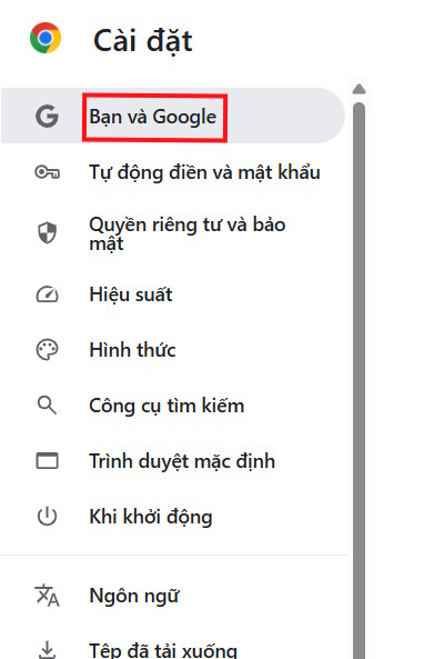 Quản lý tài khoản Google 