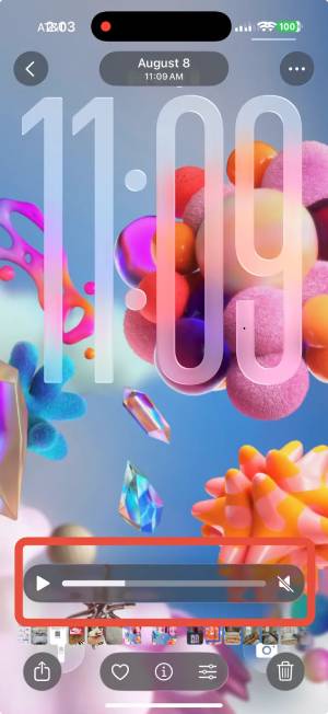 Hình nền iPhone đầy màu sắc với thanh trượt video mới