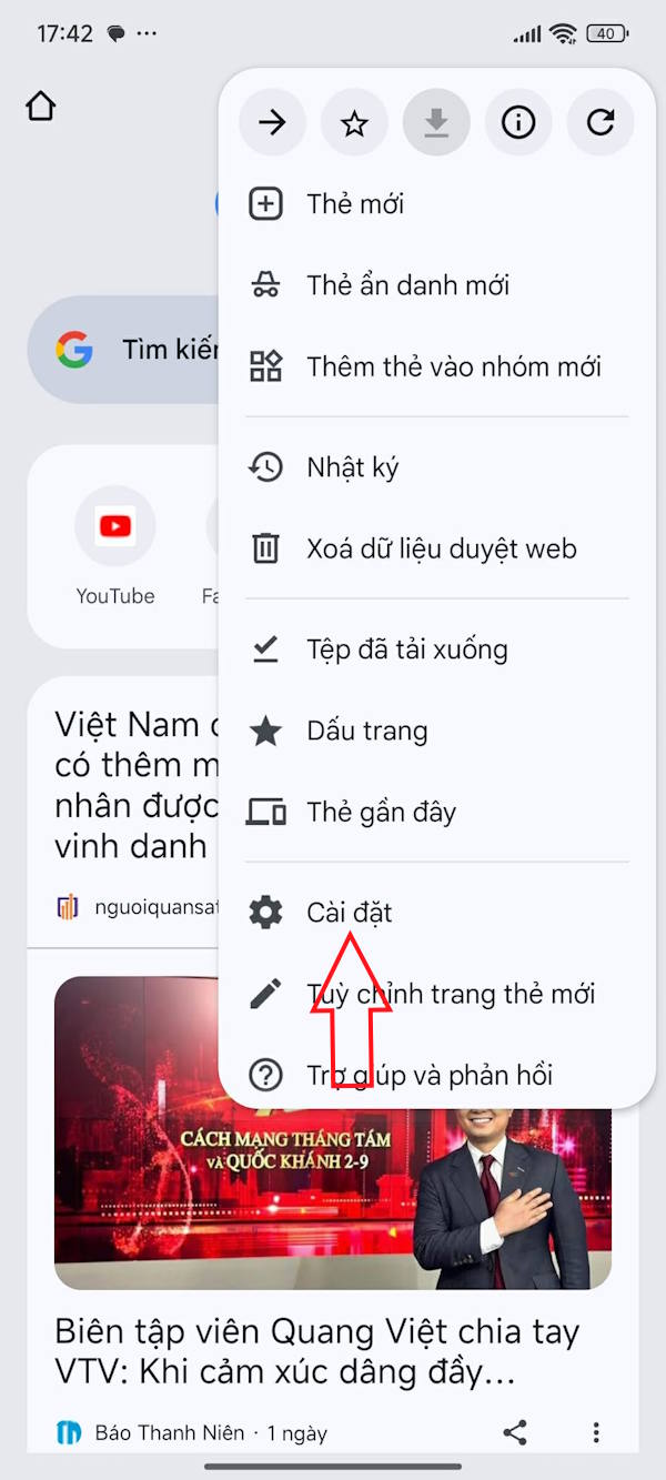 Cài đặt Chrome