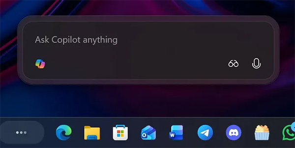 Ask Copilot tại Taskbar