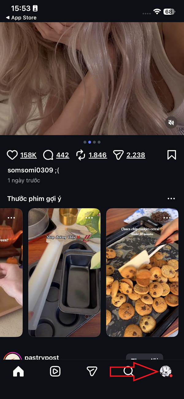 Giao diện Instagram