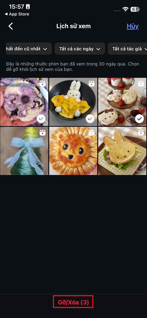Xóa lịch sử video Reels đã xem