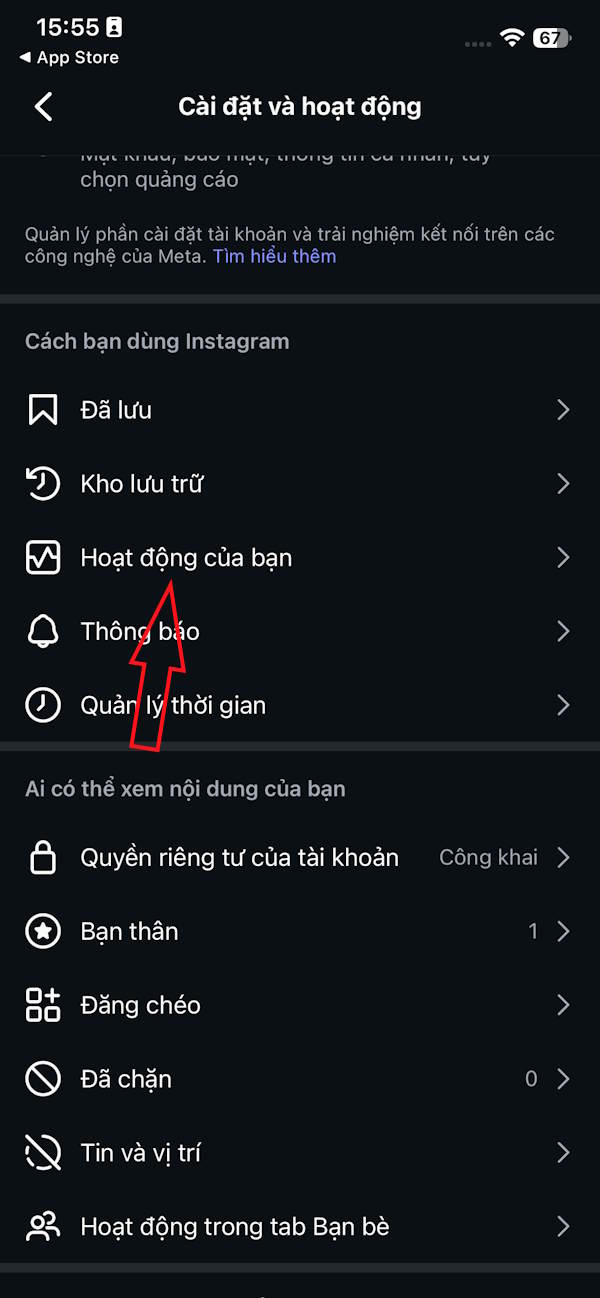Hoạt động trên Instagram